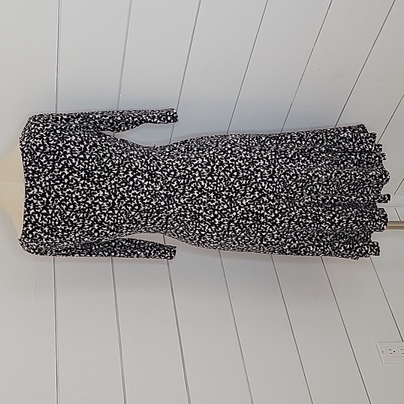 JESSICA H size 10 black & white midi dress - Picture 3 of 5